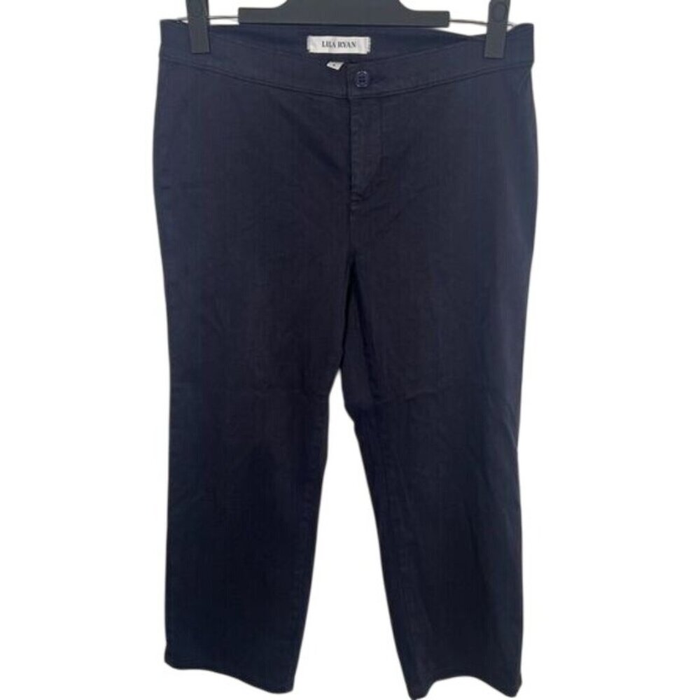 NWOT Lila Ryan Stitch Fix‎ navy crop pants size 6